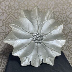 Princess House poinsettia serving platters.